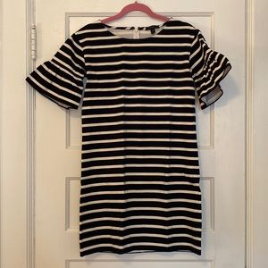J. Crew black and white stripe dress